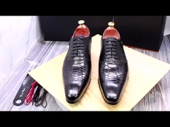 F87-01 sepatu Oxford pria, sepatu resmi hitam pria