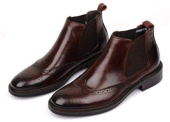 Brogue Style Pria Sepatu Sepatu Sepatu Slip On Full Grain Kulit ukuran Disesuaikan