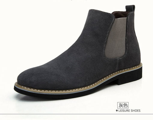 Rubber Outsole Pria Suede Desert Boots Kulit Asli Pria Kasual Kulit Boots