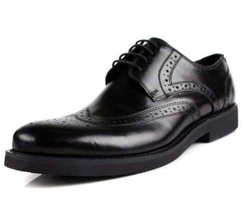 Eropa Desain Pria Sepatu Brogue Boot Gaya Full Grain Kulit Pria Sepatu Pakaian