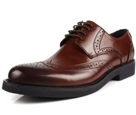 Eropa Desain Pria Sepatu Brogue Boot Gaya Full Grain Kulit Pria Sepatu Pakaian