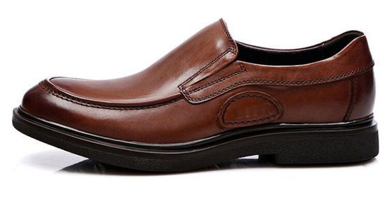Bisnis Soft Sol formal sepatu, Slip On Pria Brown Kulit Sepatu mengemudi