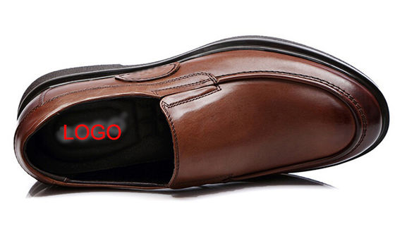 Bisnis Soft Sol formal sepatu, Slip On Pria Brown Kulit Sepatu mengemudi