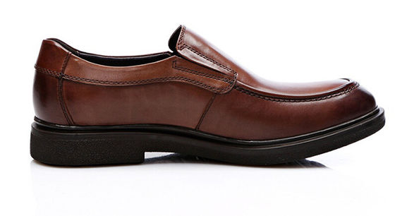 Bisnis Soft Sol formal sepatu, Slip On Pria Brown Kulit Sepatu mengemudi