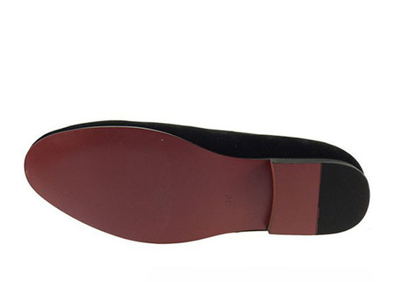 Bisnis Pria Velvet Rokok Sepatu Sepatu Men Brodered Red Suede Loafers