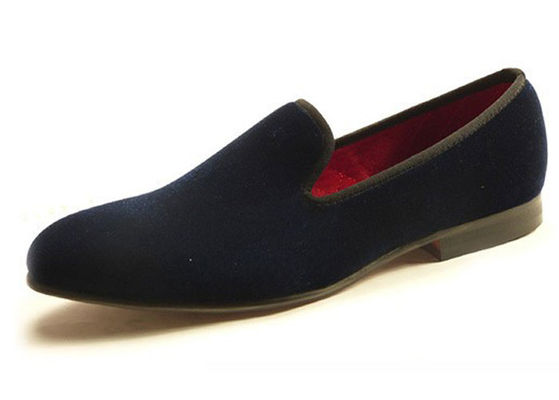 Bisnis Pria Velvet Rokok Sepatu Sepatu Men Brodered Red Suede Loafers
