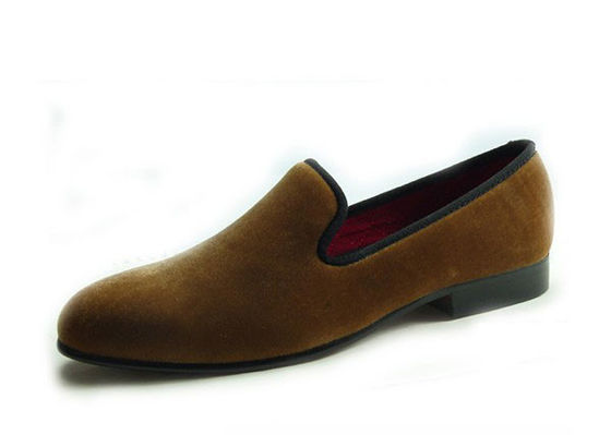 Bisnis Pria Velvet Rokok Sepatu Sepatu Men Brodered Red Suede Loafers