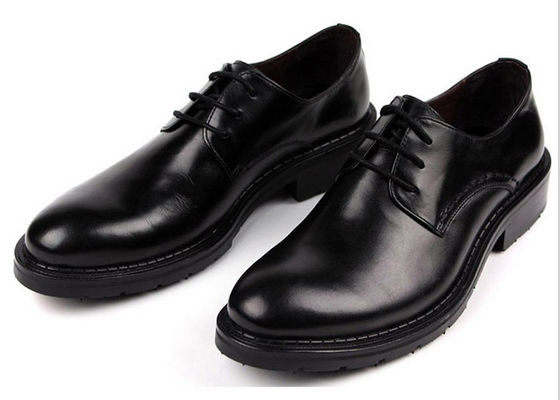 Sepatu Kerajinan Tangan Pria Hitam renda Up Dress Sepatu Nyaman Dengan Platform tebal