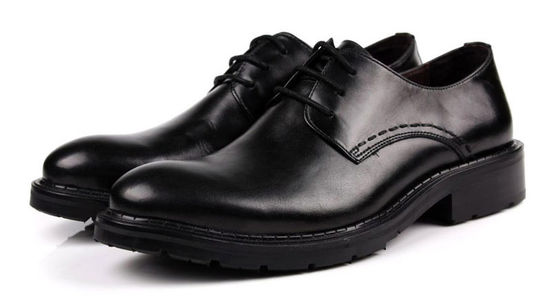 Sepatu Kerajinan Tangan Pria Hitam renda Up Dress Sepatu Nyaman Dengan Platform tebal