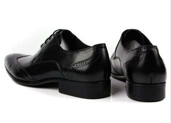 Pria Full Grain Kulit Sepatu Bergaya Desain Brogue Pria Men Pointed Formal Dress Sepatu