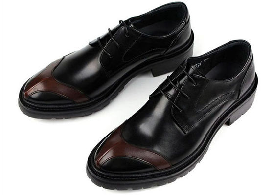 Setiap Logo Sepatu Pakaian Kulit Pria Dengan Jahitan Gaya Inggris Sepatu Pakaian Kulit Biru