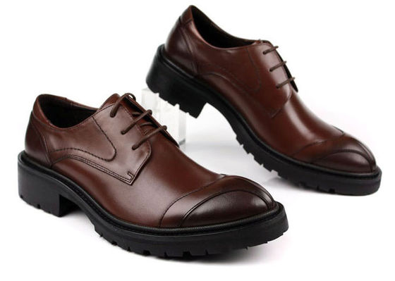 Setiap Logo Sepatu Pakaian Kulit Pria Dengan Jahitan Gaya Inggris Sepatu Pakaian Kulit Biru