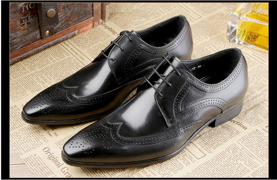 Sepatu Brogue Pria Formal Oxford Kulit Sapi Simpel Kaki Klasik Sepatu Pria