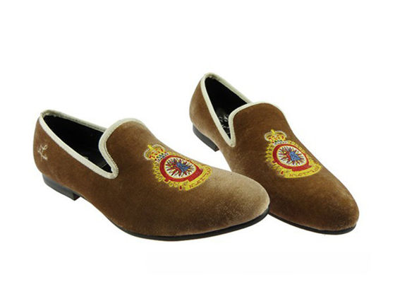 Kuning Royal Kuning Pria Kulit Loafers, Royal bordir Pria Casual Loafers