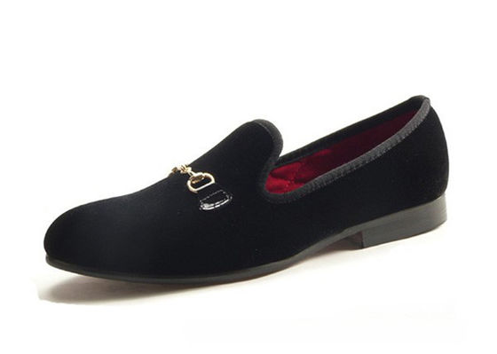 Tangan dibuat pria Red Velvet Loafers, Leisure Slip On Nyaman Casual Shoe