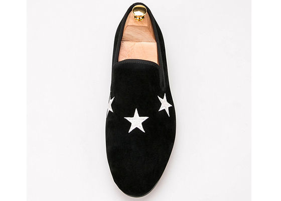 Pria Biru Gelap Berkilau Sandal Merokok Elegant Star Sandal Custom bordir