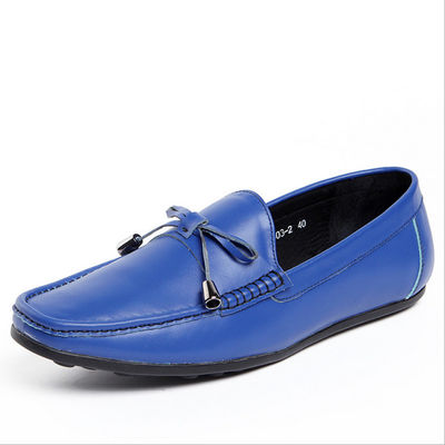 Pria Casual Kulit Loafers Anti Skidding Moccasins Bow Tie Flat Shoes