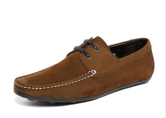 Fashion Flats Pria Loafers Kulit Mewah Sepatu Suede buatan tangan
