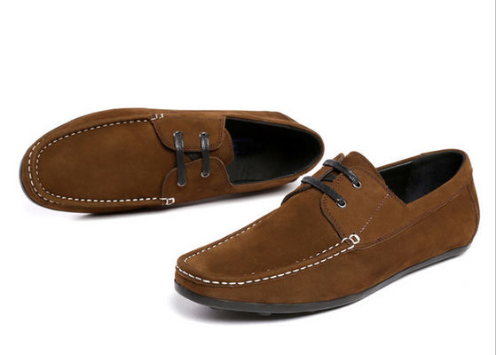 Fashion Flats Pria Loafers Kulit Mewah Sepatu Suede buatan tangan