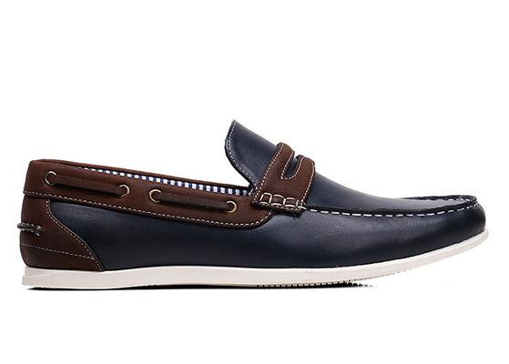 Flat Classic Mens Slip On Sneakers Kulit Twill Lining Hitam Loafers Rasional