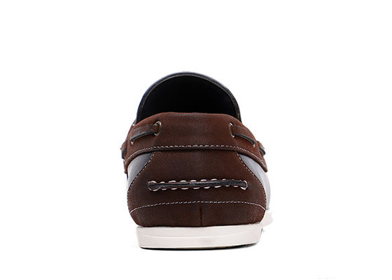 Flat Classic Mens Slip On Sneakers Kulit Twill Lining Hitam Loafers Rasional