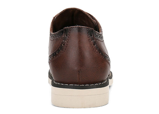 Logo Men Printed Black Leather Derby Shoes Custom Handmade Brown Casual Shoes