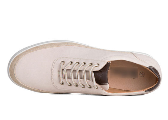 tahan lama Pria Kulit Lembut Slip On Sepatu, Lapisan Kanvas Sepatu Mengemudi