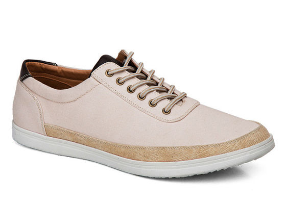tahan lama Pria Kulit Lembut Slip On Sepatu, Lapisan Kanvas Sepatu Mengemudi