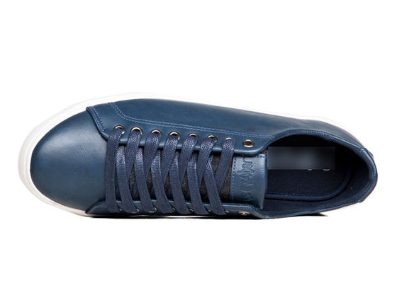 Klasik Pria Kasual Sepatu, Bernafas Kulit Dentel Up Flat Sepatu
