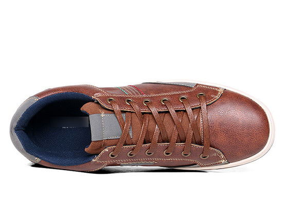 Kulit Men menjahit renda sepatu olahraga pria kasual Slip On Oxford sepatu untuk musim panas