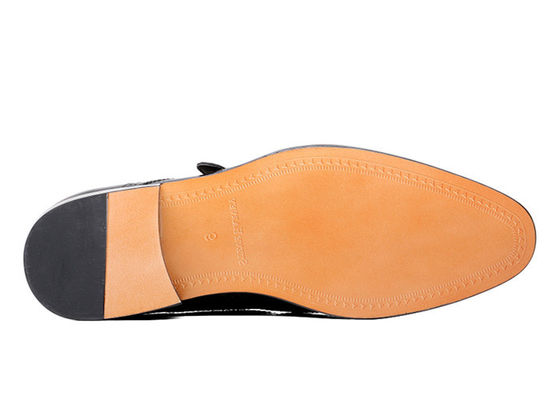 Sepatu pria dewasa hitam kulit asli sepatu gaya Brogue
