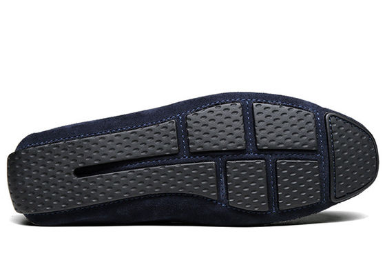 Spring / Autumn Pria Kulit Loafers Klasik Biru Suede Monk Sepatu Untuk Pria