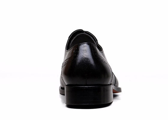 Goodyear Pria Hitam Kulit Brogues, Ukiran buatan tangan Pria Bisnis Kasual Sepatu
