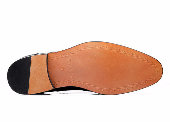 Goodyear Pria Hitam Kulit Brogues, Ukiran buatan tangan Pria Bisnis Kasual Sepatu