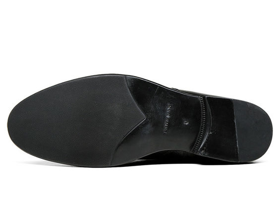 Pernikahan Kulit Asli Pria Sepatu Tulang Belakang Kulit Hitam Sepatu Tinggi