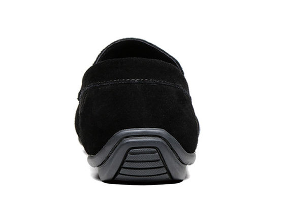 Summer Suede Loafers Pria Kulit Moccasins Sepatu, Pria Hitam Slip On Dress Sepatu