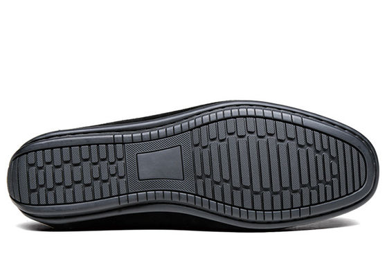 Summer Suede Loafers Pria Kulit Moccasins Sepatu, Pria Hitam Slip On Dress Sepatu