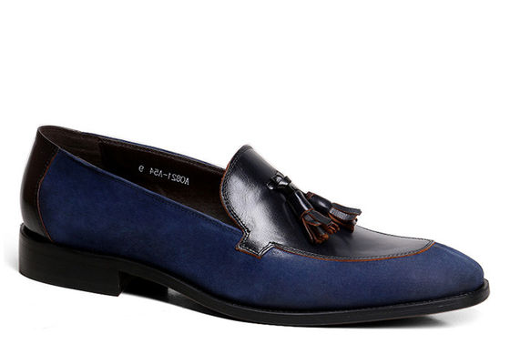 Pria Dewasa Suede Penny Loafers Flat Slip On Pria Moccasin Sepatu Kulit