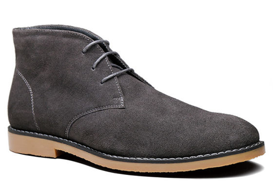 Winter Mens Suede Desert Boots Round Toe Lace - Up Men High Top Casual Shoes