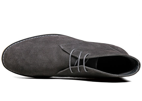 Winter Mens Suede Desert Boots Round Toe Lace - Up Men High Top Casual Shoes