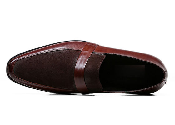 Klasik Pria Kulit Loafers menjahit Handmade Kulit gaun sepatu untuk pesta
