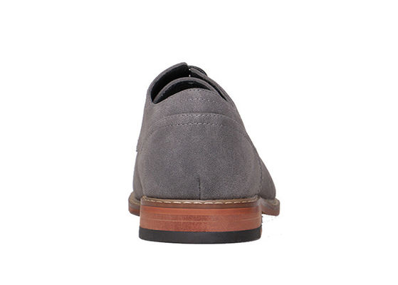 Kulit Suede Flat Casual Shoes, buatan tangan Gray Pria Kulit Sepatu Mengemudi