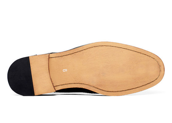 Kulit Suede Flat Casual Shoes, buatan tangan Gray Pria Kulit Sepatu Mengemudi
