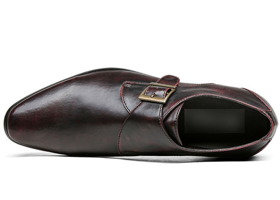 Custom Pria Sepatu Pakaian buatan tangan Brown Monk tali Sepatu Pakaian