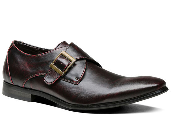 Custom Pria Sepatu Pakaian buatan tangan Brown Monk tali Sepatu Pakaian