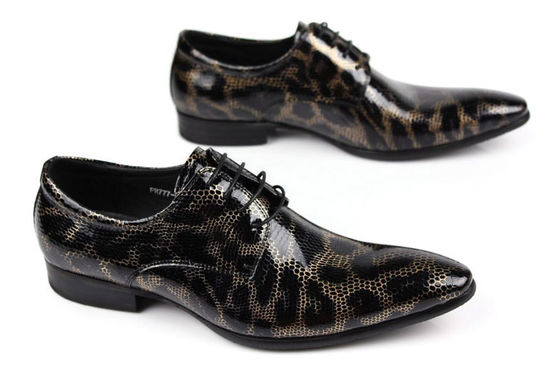 Crocodile Style Pria Hitam Brogue Sepatu, Fashion Nightclub Sepatu asli kulit ular