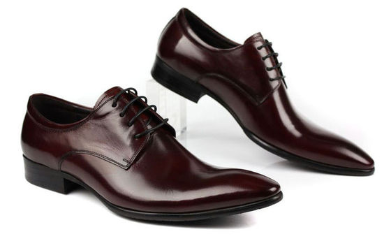 Oxford Style Pria Kulit Pakaian Sepatu Hitam / Hitam Hitam Pakaian Sepatu