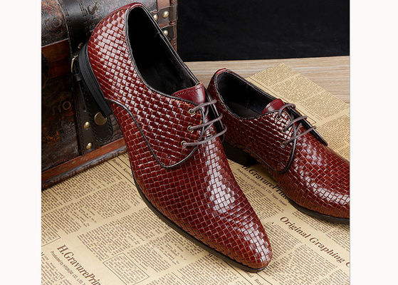 Pria Burgundy Pakaian Sepatu Vintage Italia Goodyear Welted Full Grain Kulit Sepatu