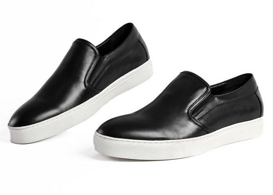 Outdoor Pria Jogging Shoes, Kulit asli Slip On Top Berjalan Sneakers