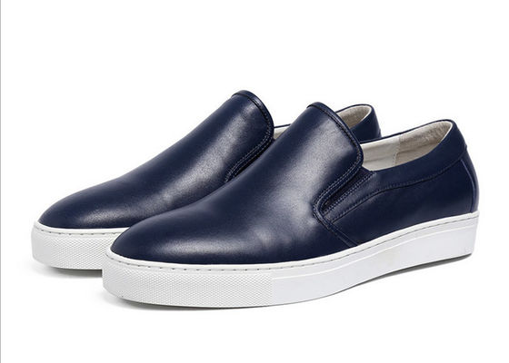 Outdoor Pria Jogging Shoes, Kulit asli Slip On Top Berjalan Sneakers